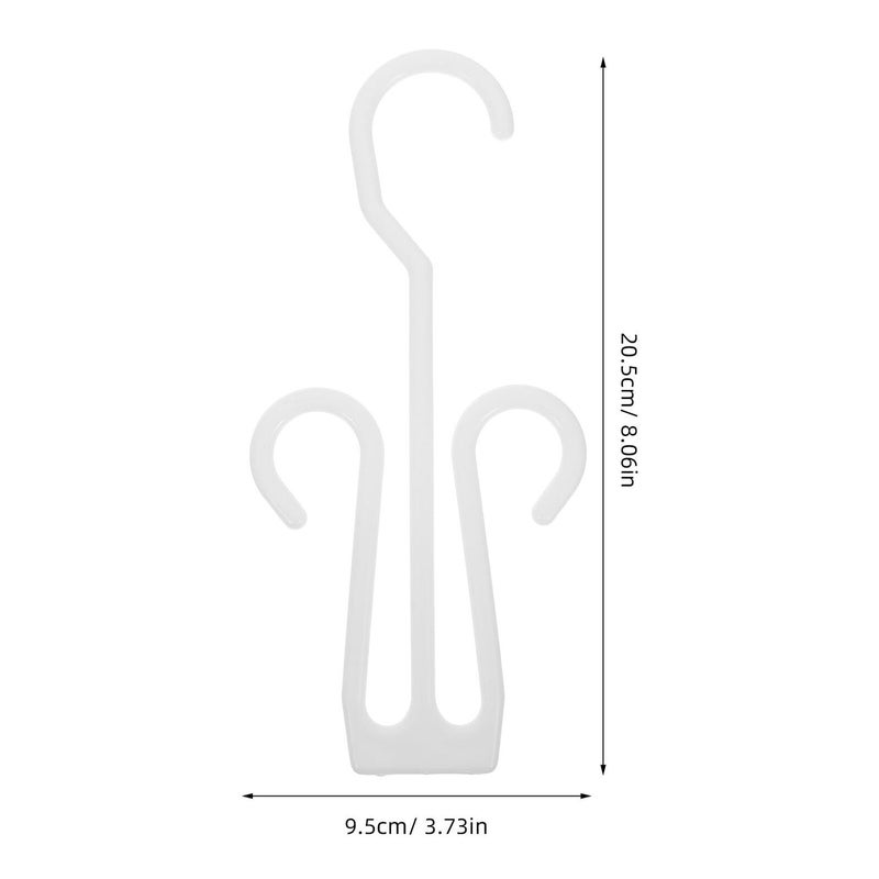 12pcs Plastic Shoe Hangers Extended Double Hook Design Slipper Drying Rack for Balcony - Image 3