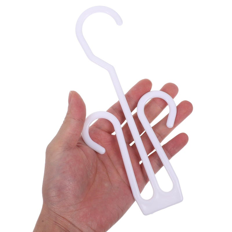 12pcs Plastic Shoe Hangers Extended Double Hook Design Slipper Drying Rack for Balcony - Image 4
