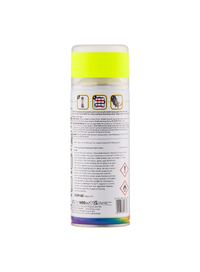 Tetrion Easy Spray Fluorescent Yellow Spray Paint 400ml - Image 2