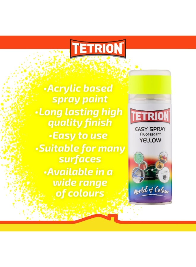 Tetrion Easy Spray Fluorescent Yellow Spray Paint 400ml - Image 3