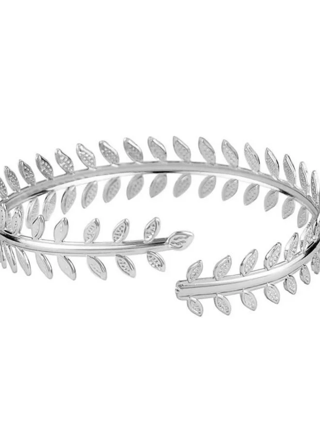 Take Two Take Two Silver Leaf Cuff Bracelet