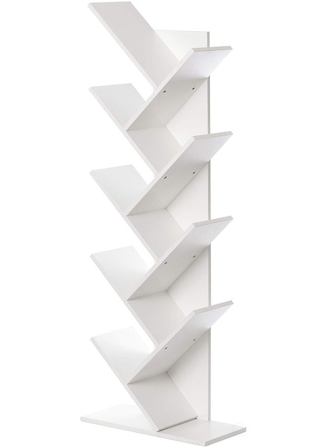 Cady One 9-Shelf Tree Bookshelf, Floor Standing Bookcase, Storage Shelves Suitable for CD and Book Storage for Living Room and Library  - Image 3