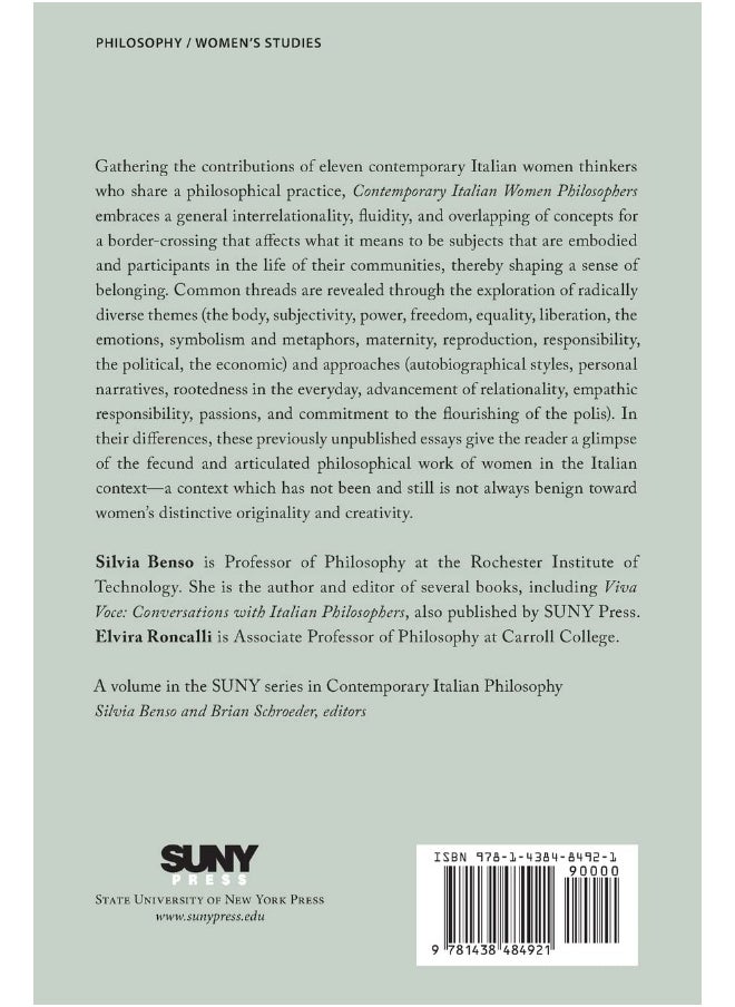 SUNY Press Contemporary Italian Women Philosophers: Stretching the Art of Thinking  - Image 2