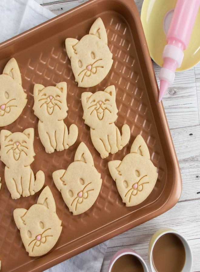 Bakerlogy Set of 2 Cat cookie cutters (Designs: Happy Cat and Cat Face), 2 pieces - Bakerlogy - Image 3