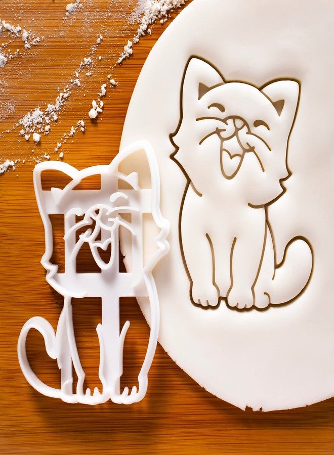 Bakerlogy Set of 2 Cat cookie cutters (Designs: Happy Cat and Cat Face), 2 pieces - Bakerlogy - Image 5