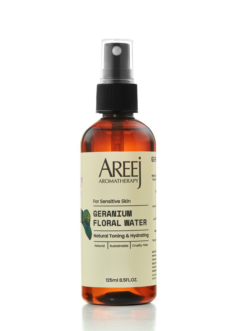 Geranium Water Face & Body Mist – Balancing Toner for Combination & Sensitive Skin – 125ml