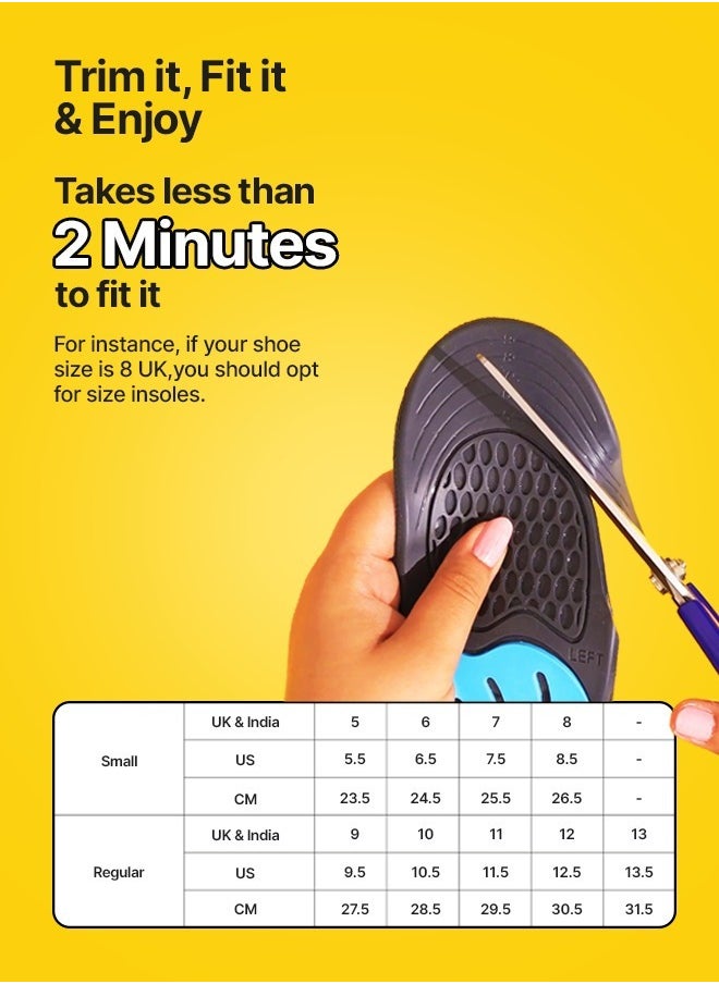 Frido - Dual Gel Heavy Duty Trimmable Insoles Thick Shoe Inserts Pack of 1 Pair - Image 1