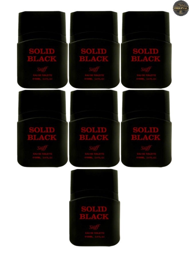 سنيف 7 قطع عطر سوليد بلاك 100 مل - Image 1