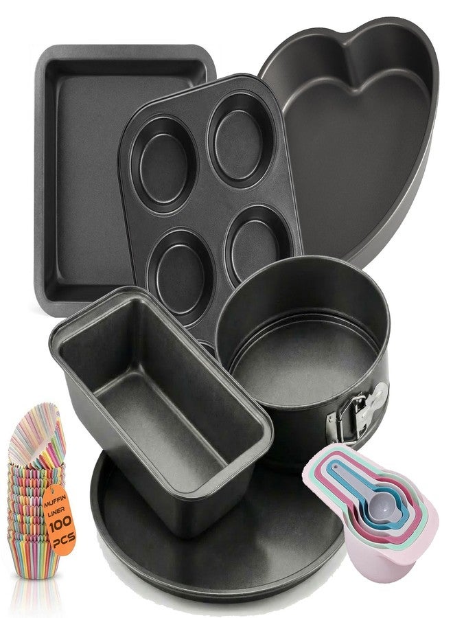 PureBake 8-Piece Bakeware Set | Carbon Steel Non-Stick Cake Moulds for OTG, Microwave & Oven | Baking Tins Combo for Cake, Muffin, Bread | Dishwasher Safe Baking Set - Image 1
