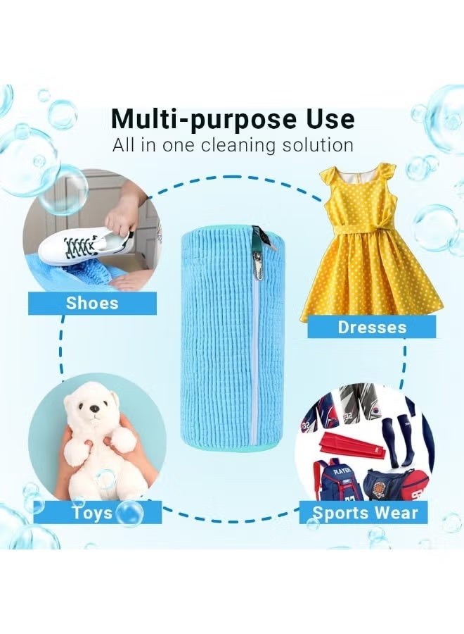 شنطة غسيل احذية شبكية قابلة لاعادة الاستخدام مع سحاب متعددة الطبقات لحماية الاحذية الرياضية والاحذية الرياضية والاحذية الشبكية قابلة للغسل في الغسالة - Image 2