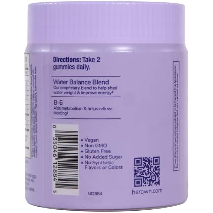 her own Debloat Gummy, Bloating and Gas Relief, Helps Reduce Water Retention, Supports Energy, with Apple Cider Vinegar and Dandelion, Gluten and Soy Free, Vegan, 60 Gummies, 60 Servings - Image 2