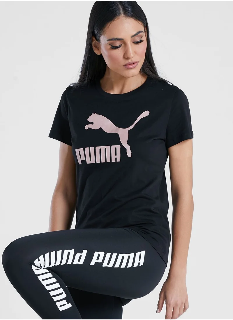 PUMA Classics Metallic Logo T-Shirt