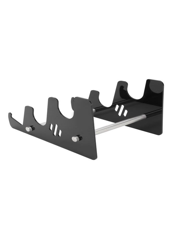 Thoraya - Acrylic Keyboard Display Stand Mechanical Computer Keyboard Stand Shelf for Desk 3 Tier Keyboards Storage Holder Detachable Black - Image 1