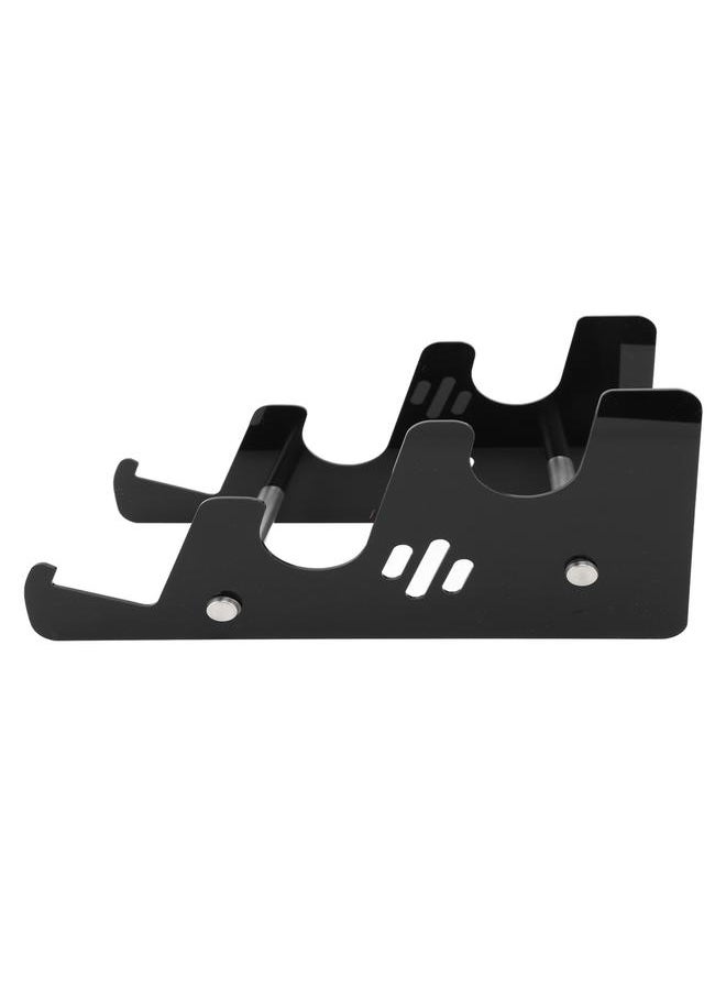 Thoraya - Acrylic Keyboard Display Stand Mechanical Computer Keyboard Stand Shelf for Desk 3 Tier Keyboards Storage Holder Detachable Black - Image 1