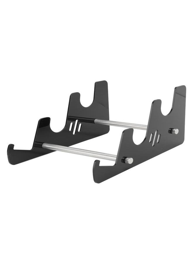 Thoraya - Acrylic Keyboard Display Stand Mechanical Computer Keyboard Stand Shelf for Desk 3 Tier Keyboards Storage Holder Detachable Black - Image 1