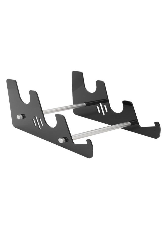Thoraya - Acrylic Keyboard Display Stand Mechanical Computer Keyboard Stand Shelf for Desk 3 Tier Keyboards Storage Holder Detachable Black - Image 1