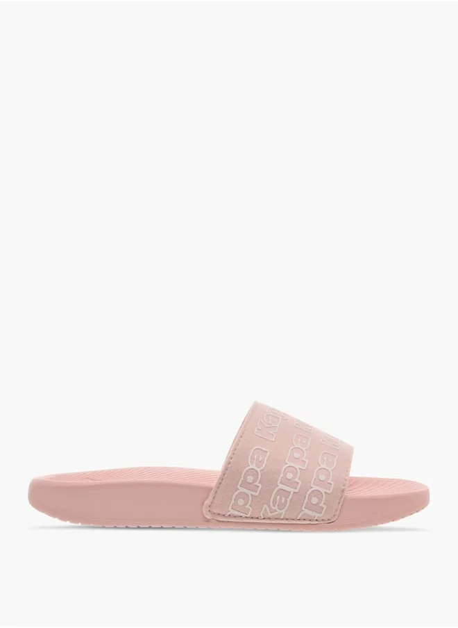 كابا Girls' Logo Print Slip-On Slides