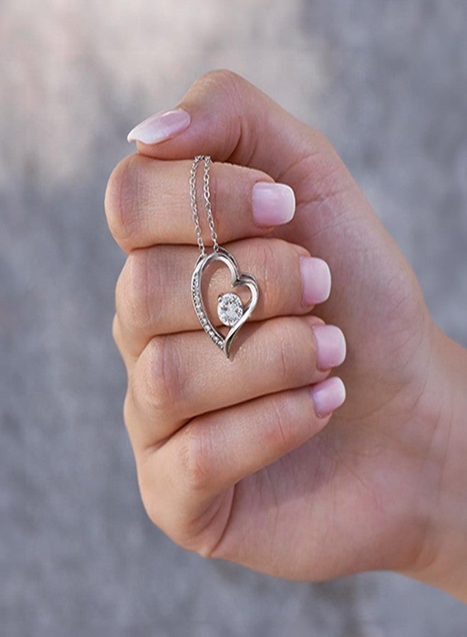 LUXUS™ To My Beautiful Daughter - Heart Necklace, Inspirational Jewelry for Daughter, Gift from Father, Empowering Message Necklace in 18KWhite Gold/Gold Finish over Stainless Steel (18K White Gold Finish, Luxury Gift Box) - Image 4