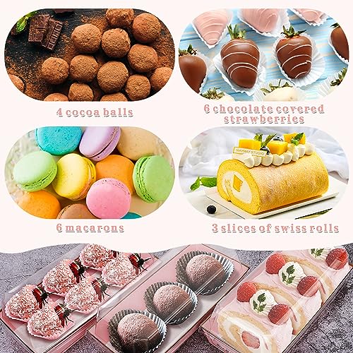 ylnurac 100Sets Mother's Day Treat Boxes Chocolate Covered Strawberries Boxes with Clear Lids, To Go Food Containers for Strawberries,Sandwich,Cake Slice - Image 4