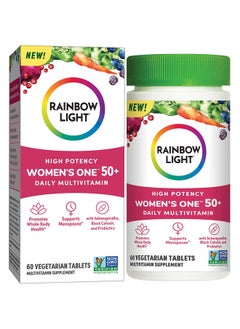Rainbow Light Multivitamin For Women 50+ Vitamin C D & Zinc Probiotics Women’S One 50+ Multivitamin Provides High Potency Immune Support Nongmo Vegetarian 60 Tablets  - Image 2