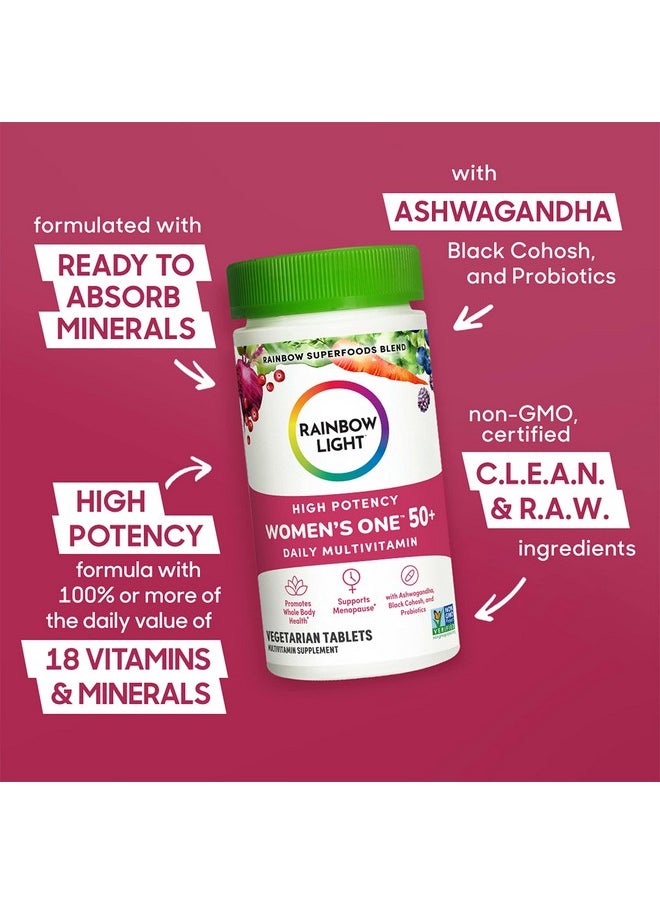 Rainbow Light Multivitamin For Women 50+ Vitamin C D & Zinc Probiotics Women’S One 50+ Multivitamin Provides High Potency Immune Support Nongmo Vegetarian 60 Tablets  - Image 3
