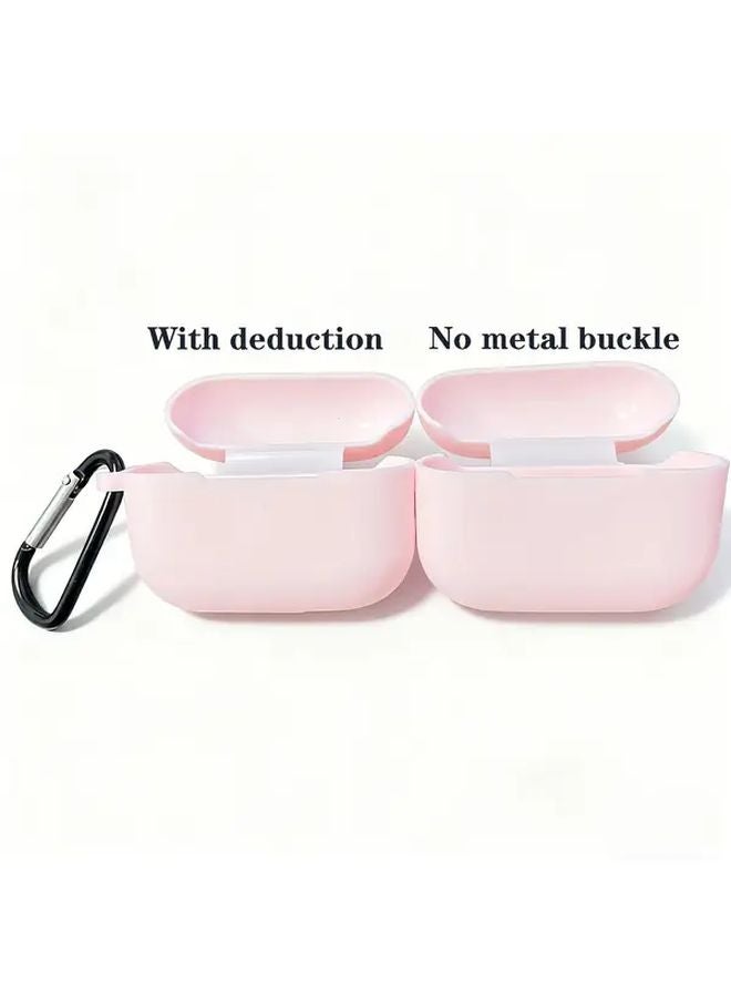 Pale Pink Silicone Cover For Apple AirPods Pro 3 Durable Case Snug Fit Without Metal Buckle - Image 1