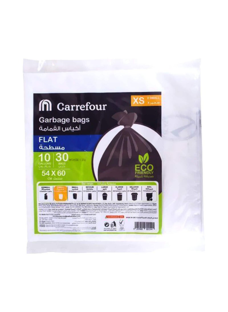 Carrefour Bio 10 Gallon Flat White Extra Small 30 Garbage Bags 