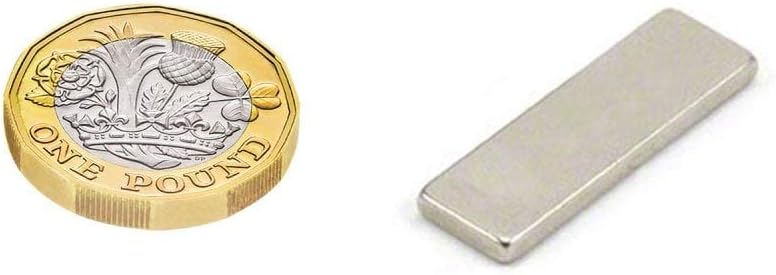 FIRST4MAGNETS مغناطيس نيوديميوم عالي الأداء للفنون والحرف اليدوية وصناعة النماذج والهوايات والمكتب والمنزل - سمك 25 مم × 8 مم × 2 مم - قوة شد 3 كجم - عبوة تحتوي على 10 قطع - Image 2