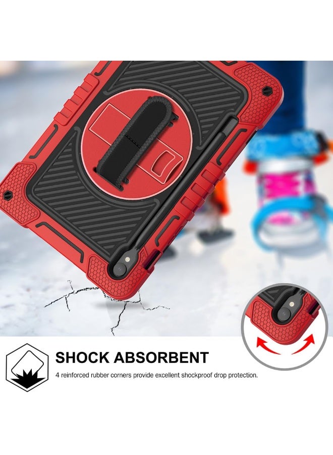 Compatible with Samsung Galaxy Tab S10  FE PLUS 2025 Cover, Light Weight Rugged Case with Hand Strap Kickstand and Shoulder Straps - Image 4
