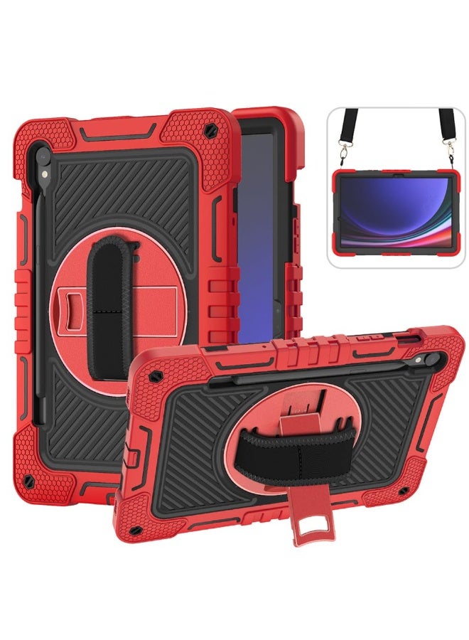 Compatible with Samsung Galaxy Tab S10  FE PLUS 2025 Cover, Light Weight Rugged Case with Hand Strap Kickstand and Shoulder Straps - Image 1