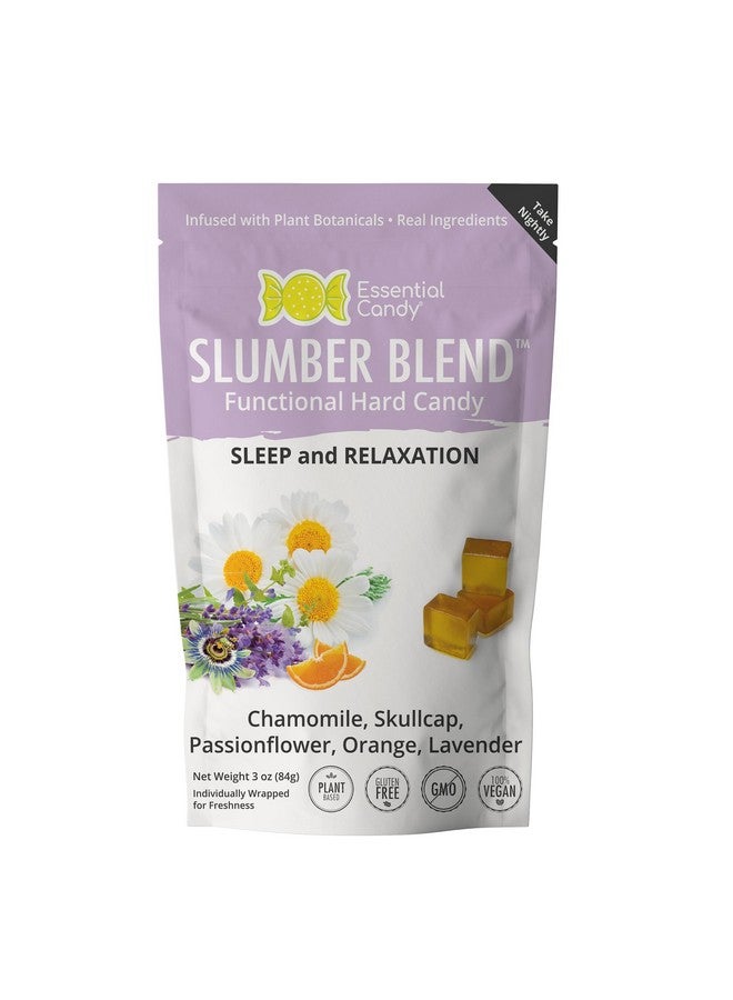 Slumber Blend Functional Hard Candy | Sleep Issues, Tranquility, Relaxation | Organic Chamomile, Skullcap, Passionflower, Orange, Lavender | Gluten-Free, Non-GMO, Vegan - 24 Count (Pack of 1) - Image 1