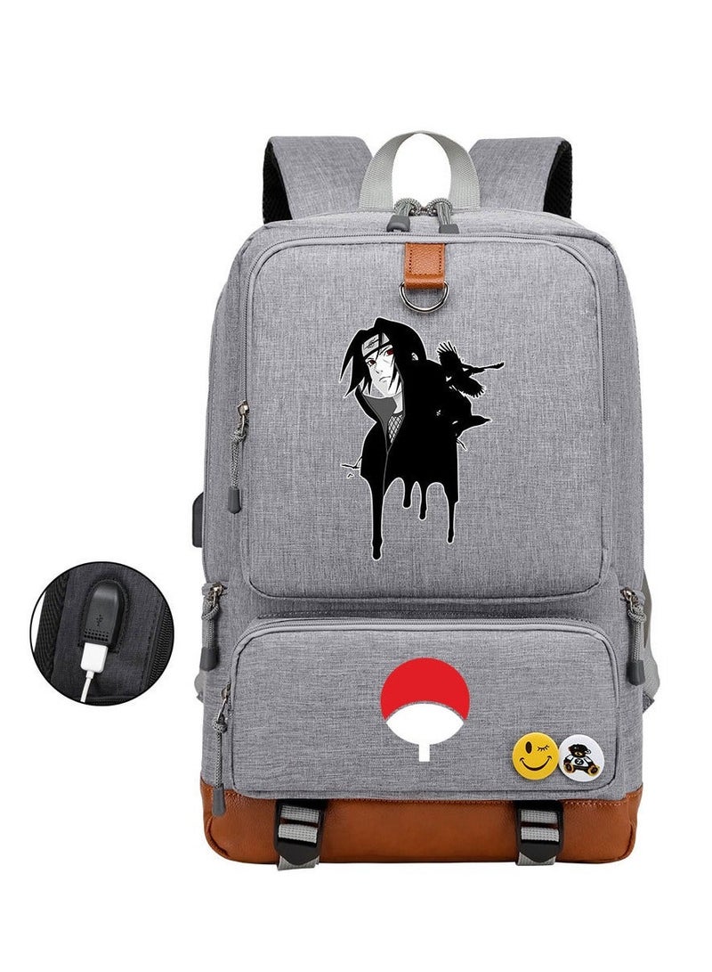 Naruto Teenage Students Men And Women Printed Casual Travel Backpack