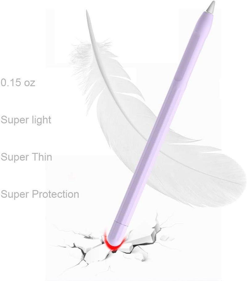 غطاء لقبضة قلم Apple كإكسسوارات حامل لقلم Apple من الجيل الأول مع غطاء واقي للطرف لقلم iPad (بنفسجي) - Image 3