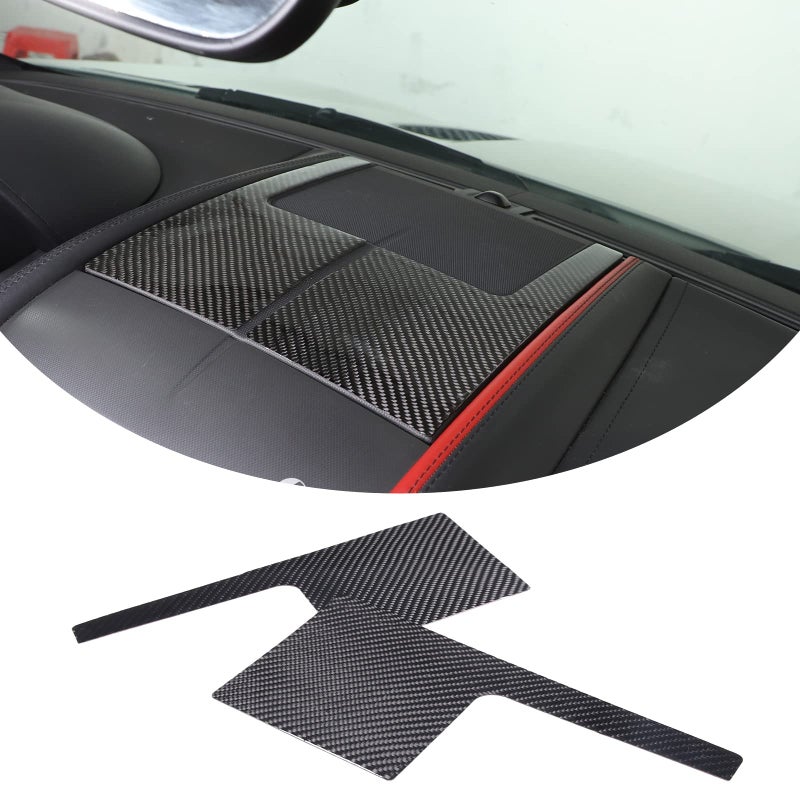 Daeiclru Real Carbon Fiber Car Center Console Panel Trim Cover Compatible with Jaguar FTYPE 20132022 Center Console Dashboard Trim Cover Sticker Accessories Style B  Black