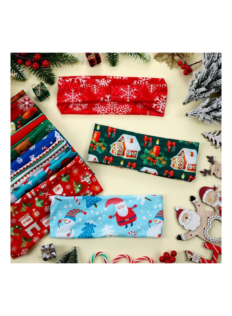 Zikra 12 Pieces Twisted Headbands Snowflake Elastic Turban Headband Multi-style Headband  Tree Non Slip Hair Accessories Wide Knot Hair Bands Headwrap for Women Girls ( Pattern) - Image 4