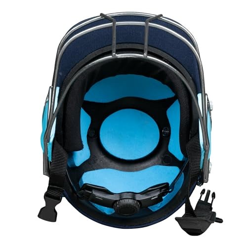 Shrey Prime Steel Helmet for Cricket (Navy, L) - Image 4