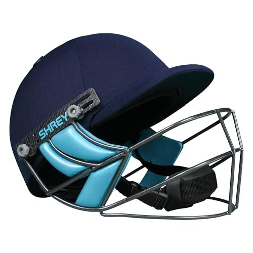 Shrey Prime Steel Helmet for Cricket (Navy, L) - Image 3
