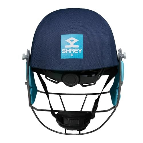 Shrey Prime Steel Helmet for Cricket (Navy, L) - Image 2