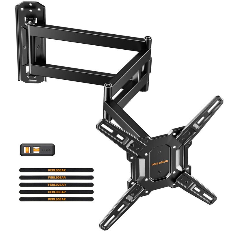 Perlegear Long Arm TV Wall Mount for 32-65â€³ TVs, 37.4â€ Long Extension Corner TV Mount, Max VESA 400x400mm, Articulating Arms Full Motion Wall Mount Bracket with Swivel and Tilt, Holds up to 110 lbs - Image 1