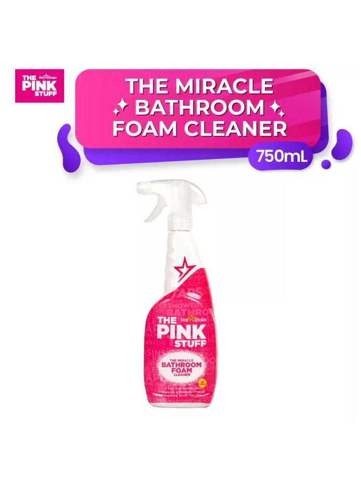 THE PINK STUFF The Miracle Bathroom Foam Cleaner Liquid 750ml - Image 4