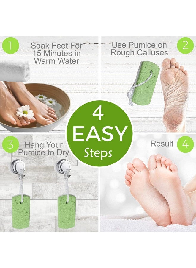 EntreFeet Dr. Entre'S Pumice Stone For Feet 4 Pack Callus Remover Dead Skin Scraper Exfoliator For Scrubber Use Pedicure Tools Cracked Heels Foot Care - Image 4