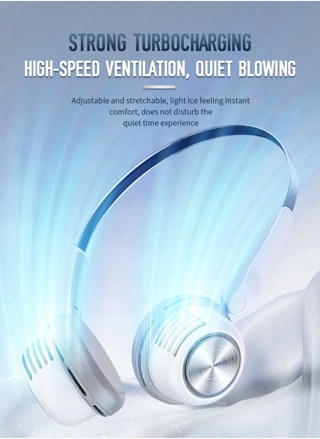 Generic Bladeless Neck Fan, Silent Neck Fan, 5 Levels Of Wind Speed Adjustment, Suitable for Long-Term Wear  - Image 5