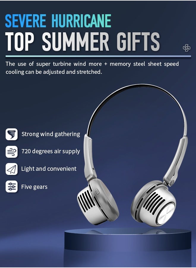 Generic Bladeless Neck Fan, Silent Neck Fan, 5 Levels Of Wind Speed Adjustment, Suitable for Long-Term Wear  - Image 2
