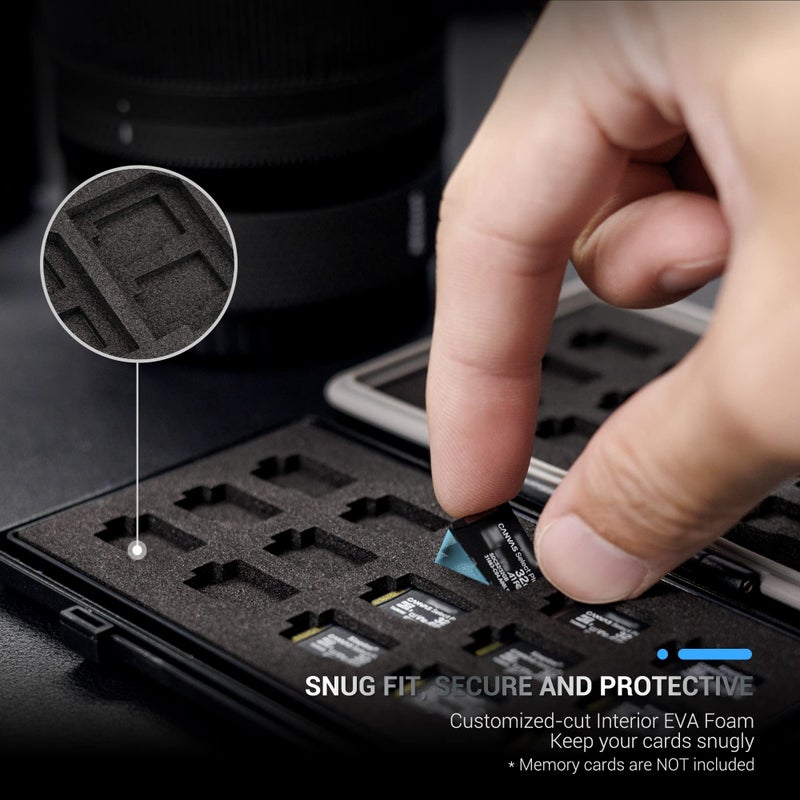 JJC 30 Slots Micro SD Card Case with Index Label, Water Resistant & Shockproof Micro SD Card Holder, Compact MicroSDHC/MicroSDXC/Micro SD Card Organizer Storage - Image 3