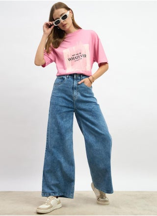 Slogan Print Round Neck Oversized T-Shirt - pzsku/Z686DF778C2BE5857AEEAZ/45/1742284700/33dec55f-8195-43ab-92c5-7f6b75ae2af8