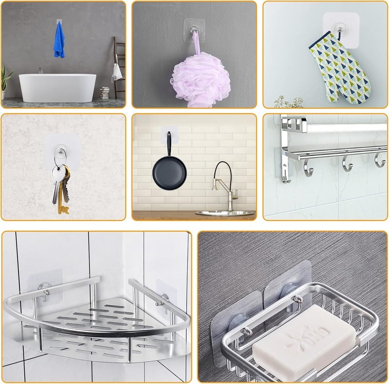 NIL JO Screw Wall Hook Sticker Strong Adhesive Hanging Hooks for Home Office Kitchen Bathroom Heavy Duty Removable Wall Hooks No Drilling SelfAdhesive Wall Hook Nail Hook 50 - Image 3