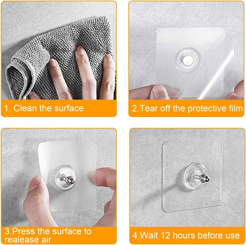 NIL JO Screw Wall Hook Sticker Strong Adhesive Hanging Hooks for Home Office Kitchen Bathroom Heavy Duty Removable Wall Hooks No Drilling SelfAdhesive Wall Hook Nail Hook 50 - Image 4