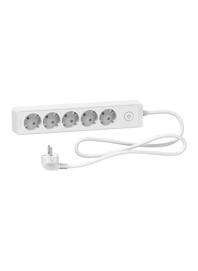 Schneider Electric - Trailing Lead Unica Extend 5 Schuko Swicthable Cable Anthracite - Image 1