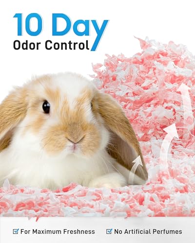 BUCATSTATE Hamster Bedding 70L, 99% Dust-Free Guinea Pig Bedding Odor Control Paper Bedding, Cozy Small Animal Bedding for Rabbit Rat Syrian Dwarf Hamsters Gerbils (Pink) - Image 5