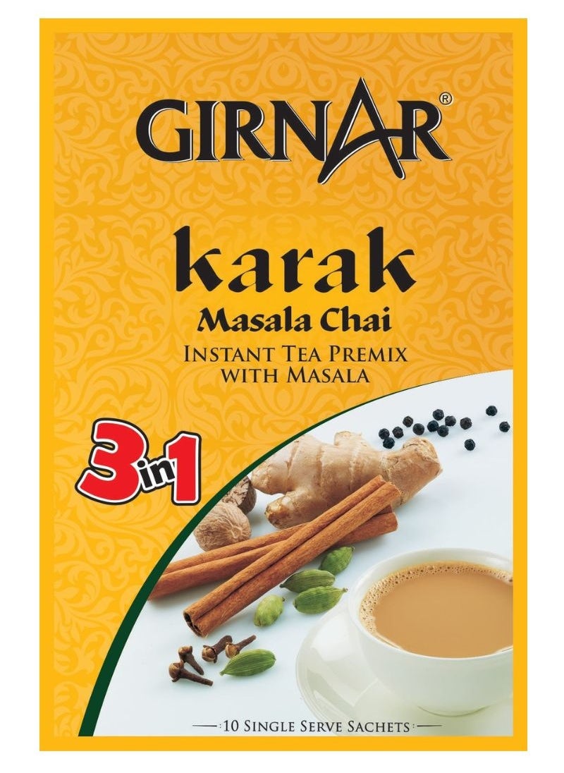 Girnar - 3 In 1 Masala Premix Instant Karak Tea 10 Sachets (140g) - Image 1